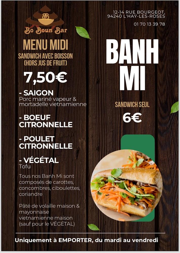 BO BOUN BAR - Menu Image 1